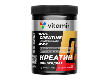 Креатин моногидрат для набора мышечной массы (со вкусом лимона) VITAMIR PRO