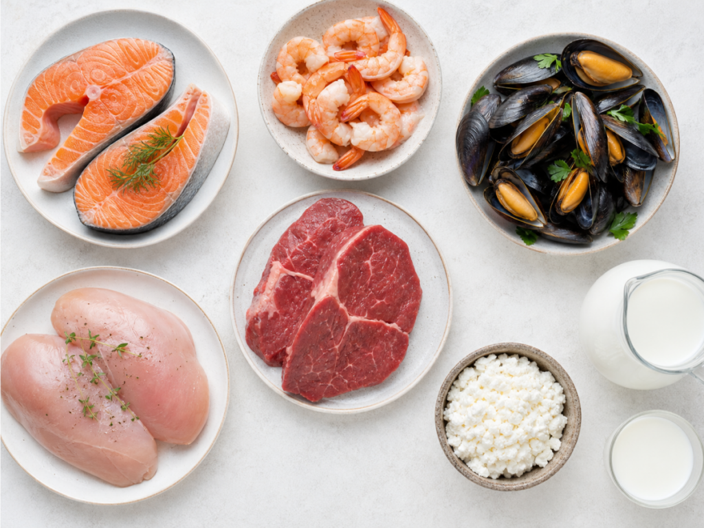Источники таурина в питании: рыба, морепродукты, мясо, птица