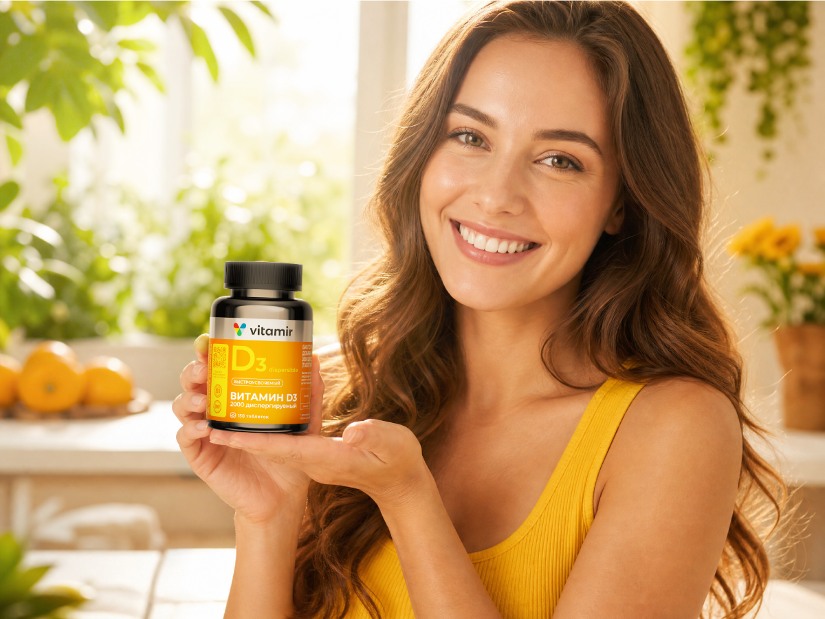 VITAMIR D3 2000 PRO — удобная дозировка для поддержки нормального уровня витамина D