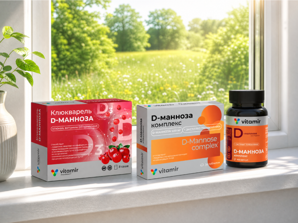 D-манноза комплекс VITAMIR и Клюкварель VITAMIR с D-маннозой